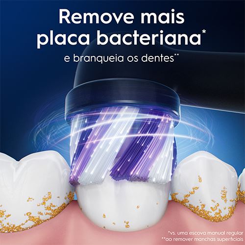 Recargas para Escovas de Dentes Elétrica Oral-B iO Radiant White - Preto - 3 Unidades - Image 2