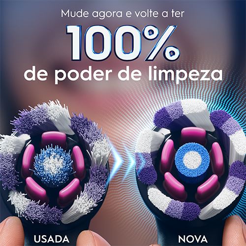 Recargas para Escovas de Dentes Elétrica Oral-B iO Radiant White - Preto - 3 Unidades - Image 5