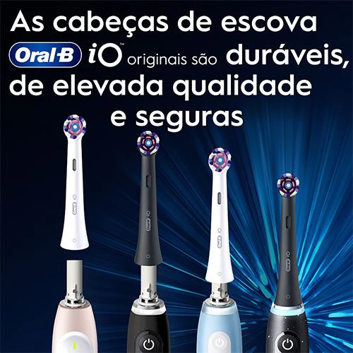 Recargas para Escovas de Dentes Elétrica Oral-B iO Radiant White - Preto - 3 Unidades - Image 6