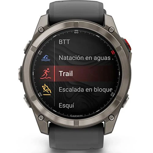 Relógio Desportivo Garmin Fénix 8 Pro - 51mm - Titânio | Bracelete Silicone Preta - Image 4