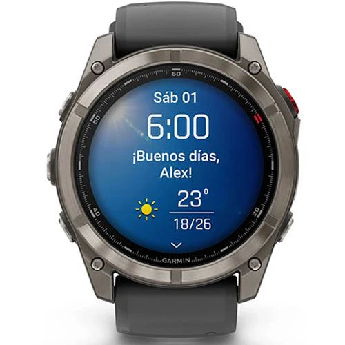 Relógio Desportivo Garmin Fénix 8 Pro - 51mm - Titânio | Bracelete Silicone Preta - Image 8