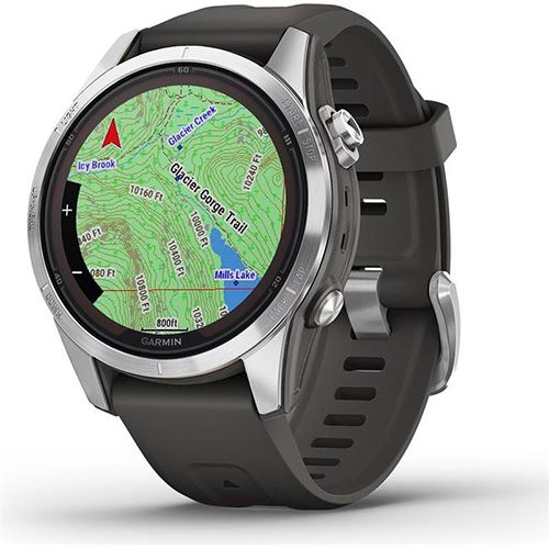 Relógio Desportivo Garmin Fénix 7S Pro Solar - Prateado | Grafite - Image 4