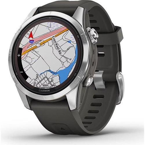 Relógio Desportivo Garmin Fénix 7S Pro Solar - Prateado | Grafite - Image 5