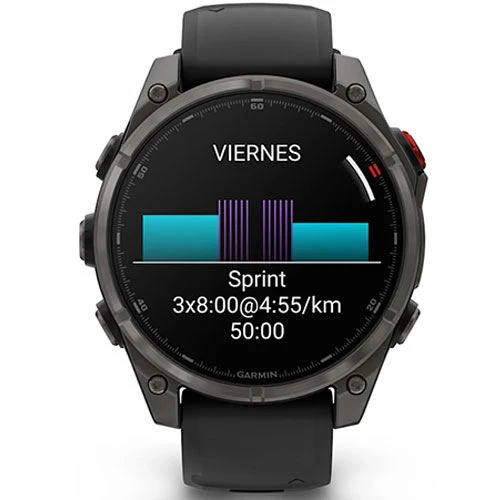 Relógio Desportivo Garmin Fénix 8 Pro - 47mm - Titânio | Bracelete Silicone Preta - Image 7