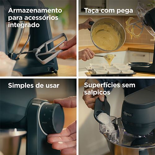 Robot de Cozinha Kenwood KHC30.050GY | 1000 W | Cinzento - Image 3