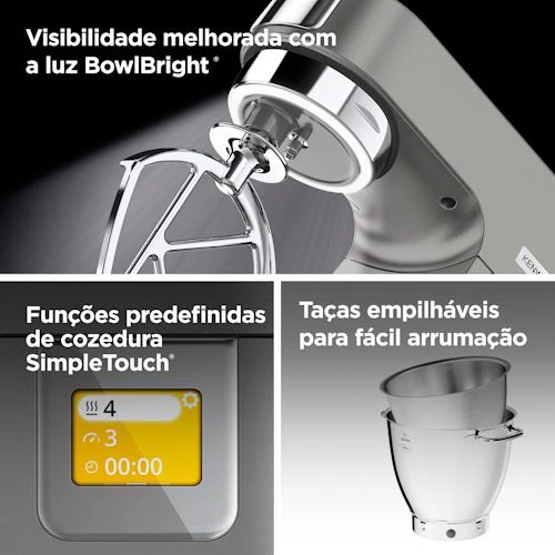 Robot de Cozinha Kenwood KWL90.124SI Titanium Chef Patissier XL - Prateado - Image 5