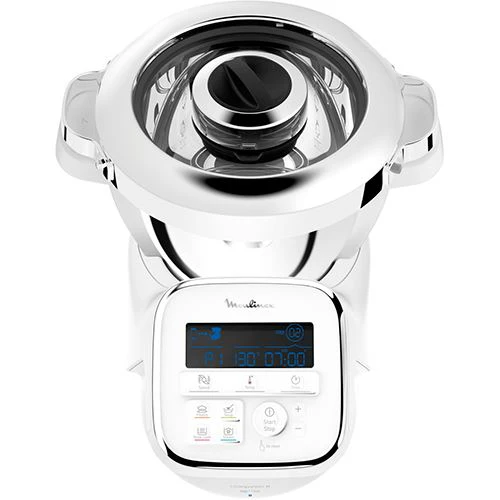 Robot de Cozinha Moulinex i-Companion XL + Cortador/Ralador - Branco Metalizado