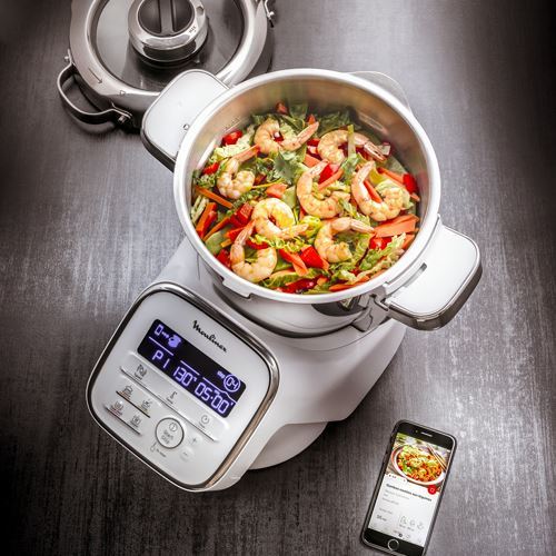 Robot de Cozinha Moulinex i-Companion XL + Cortador/Aralador - Branco Metalizado - Outlet - Grade B - Image 8