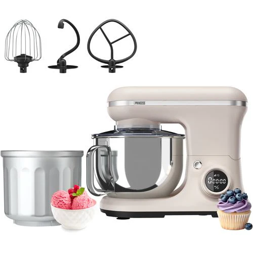 Robot de Cozinha Princess 220138 Nórdico 2 em 1 | 5 L + 1.4 L | 1200 W | Branco Nórdico - Image 2