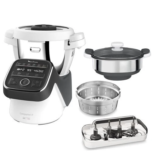 Robot Multifunções Moulinex Companion XL HF8098PT com Tampa em Inox  - Outlet - Grade B - Image 3