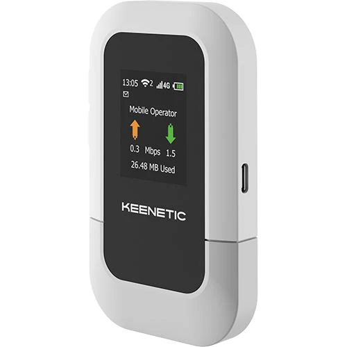 Router Keenetic Roamer 4G (KN-5110) 4G Hotspot com Wi-Fi 6 | Branco | Cinzento - Image 8