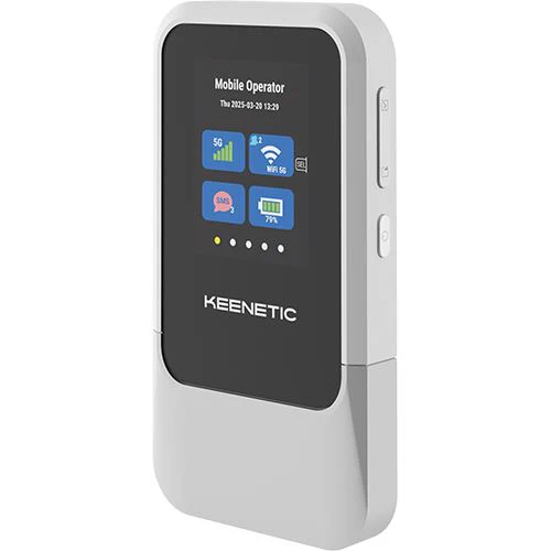 Router Keenetic Roamer 5G (KN-5210) 5G Hotspot com Wi-Fi 6 | Branco | Cinzento - Image 8