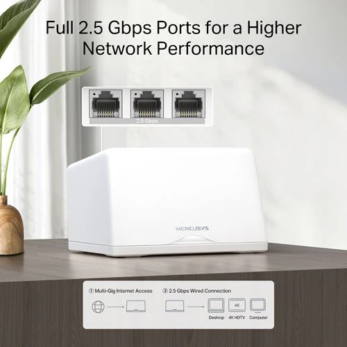 Router Mercusys Halo H47BE Mesh BE9300 Wi-Fi 7 Tri-Band - Pack 2 - Image 6