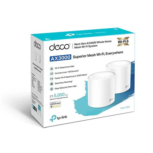 Sistema Wi-Fi Tp-Link Deco X60 AX3000 Whole Home Mesh - 2 uni - Image 2