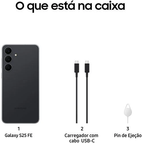 Samsung Galaxy S25 FE - 128GB - Preto Noturno - Image 7