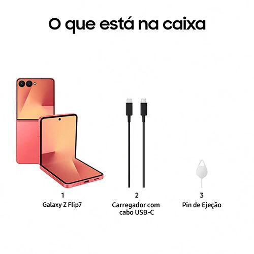 Samsung Galaxy Z Flip7 - 256GB - Vermelho Coral - Image 7