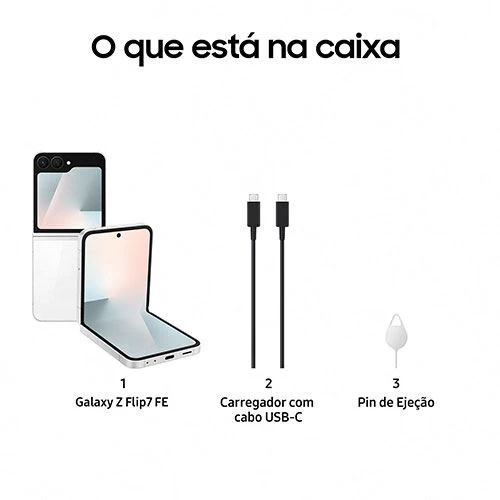 Samsung Galaxy Z Flip7 FE - 256GB - Branco - Image 5