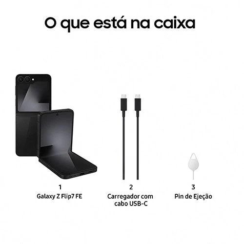 Samsung Galaxy Z Flip7 FE - 256GB - Preto - Image 5