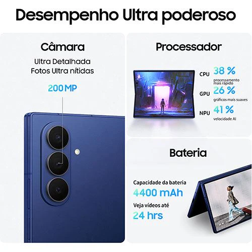 Samsung Galaxy Z Fold7 - 256GB - Cinza Escuro - Image 4