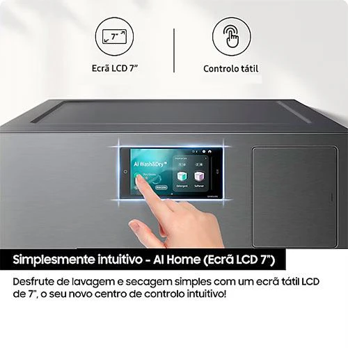 Máquina de Lavar e Secar Roupa Samsung WD18DB8995BZT2 | 18/11 Kg | AI |1000 RPM | A | Look Inox - Image 5