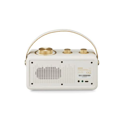 Rádio Portátil Bluetooth Retro Sangean RA-101 - Branco | Dourado - Image 3