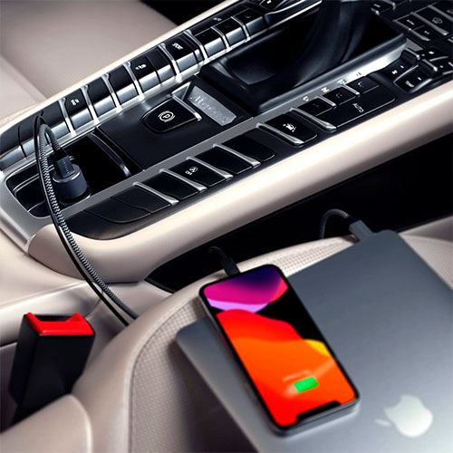 Adaptador de Carregador de Carro Satechi USB-C + USB-A | 72W | 12V / 24V - Cinzento espacial - Image 5