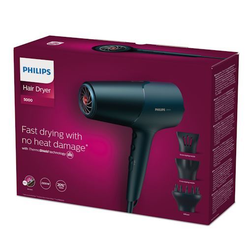 Secador de Cabelo Philips 5000 Series Bhd512/20 - Azul Petróleo - Outlet - Grade A - Image 2