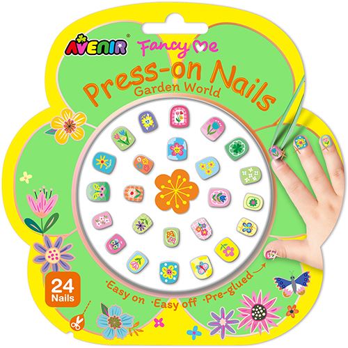 Set 24 Unhas Autocolantes - Press-On Nails: Garden World - Avenir | Sig Toys