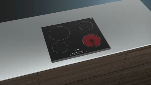 Placa de Vitrocerâmica Siemens iQ100 ET651FEN1E | Elétrica | 59.2 cm | 4 Zonas | Preto - Image 3