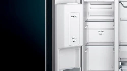 Frigorífico Americano Siemens KA92DHXFP | 178x91x73 cm | 376 L | F | Preto - Image 2