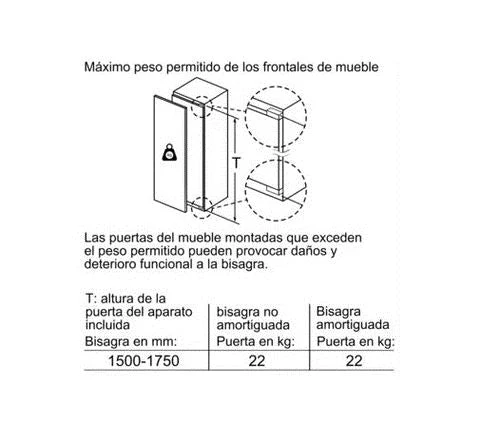 Frigorífico Encastrável Siemens KI81RAFE0 | 177,3x55,8x54,5 cm | 319 L | E | Branco - Image 2