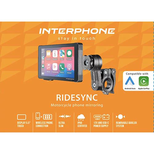 Sistema Infotainment Interphone Ridesync para Mota - Preto - Image 4