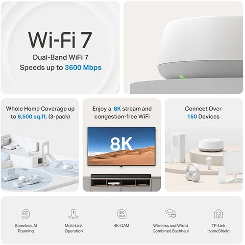 Sistema Mesh TP-Link Deco BE3600 Dual-Band WiFi 7 (Pack-3) - Image 3