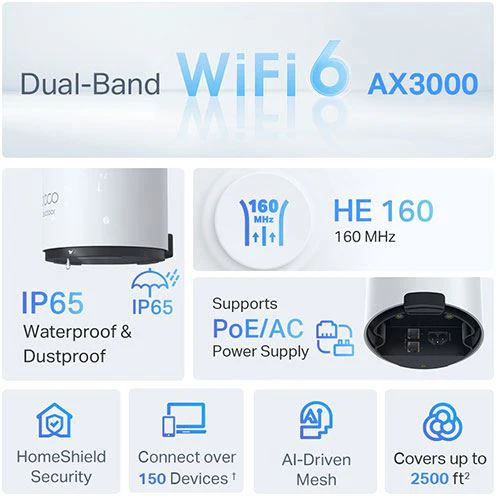 Sistema Mesh TP-Link Deco X50 AX3000 Exterior Wi-Fi 6 Dual-Band - 1uni - Image 3