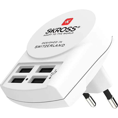 Adapatador Tomada Skross Europe 4 USB - Branco - Image 2