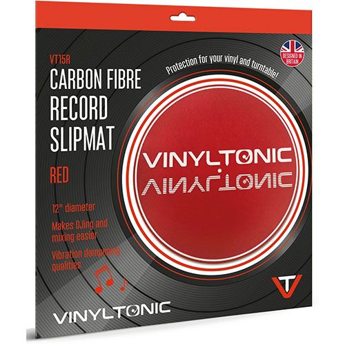 Slipmat Fibra de Carbono Vinyl Tonic para Discos Vinil VT15R - Vermelho - Image 2