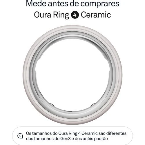 Smart Ring Oura Ring 4 Ceramic - Cloud - Tamanho 14 - Image 2