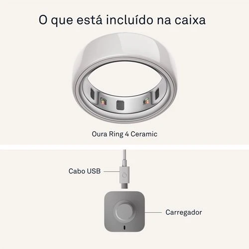 Smart Ring Oura Ring 4 Ceramic - Cloud - Tamanho 14 - Image 4