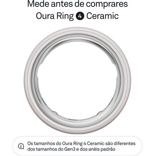 Smart Ring Oura Ring 4 Ceramic - Cloud - Tamanho 7 - Image 2