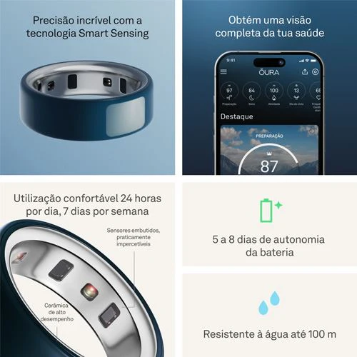 Smart Ring Oura Ring 4 Ceramic - Midnight- Tamanho 14 - Image 6