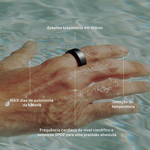 Smart Ring Oura Ring4 - Brushed Silver - Tamanho 12 - Image 8