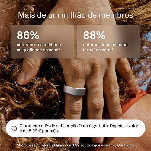 Smart Ring Oura Ring4 - Brushed Silver - Tamanho 6 - Image 10