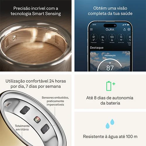 Smart Ring Oura Ring4 - Gold - Tamanho 15 - Image 7