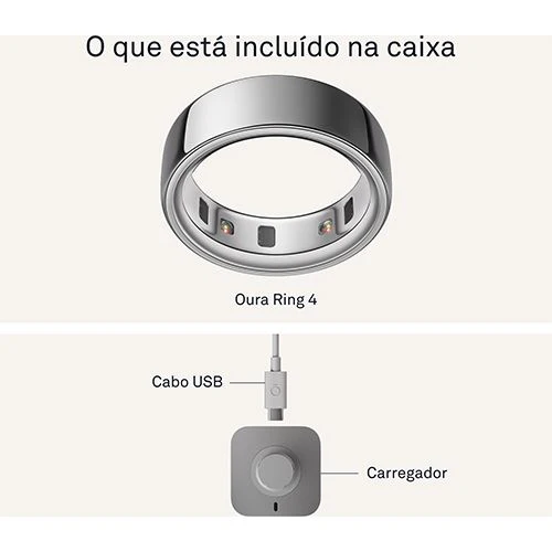 Smart Ring Oura Ring4 - Silver - Tamanho 12 - Image 5