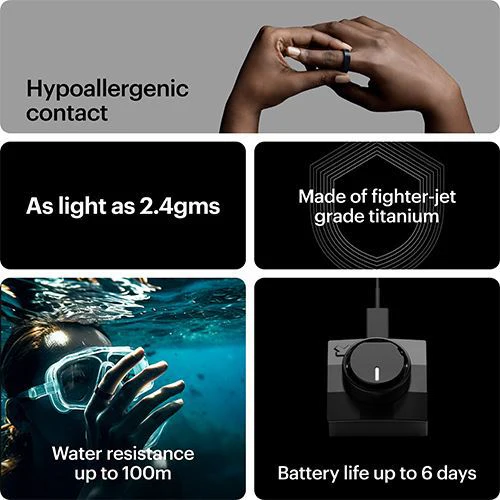 Smart Ring Ultrahuman Ring Air - Space Silver - Tamanho 12 (22.30 mm) - Image 8