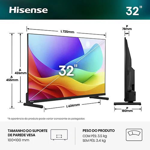 Smart TV Hisense 32" Hi QLED Full HD 32A5S - 81 cm - Image 2