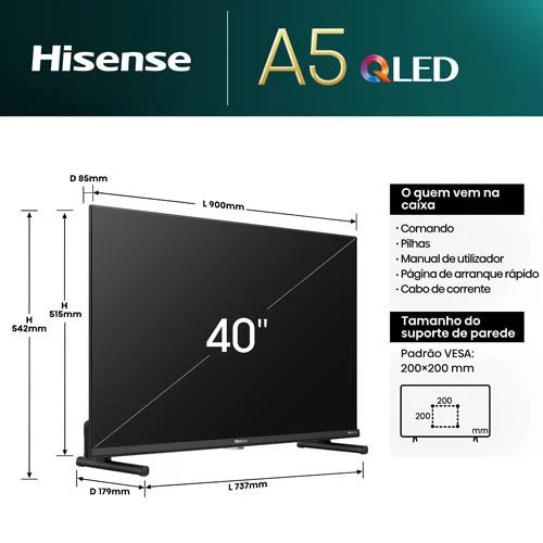 Smart TV Hisense 40" QLED Full HD 40A5NQ - 101 cm - Image 13