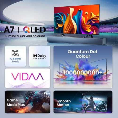 Smart TV Hisense 55" QLED 4K 55A7NQ - 139 cm - Image 8