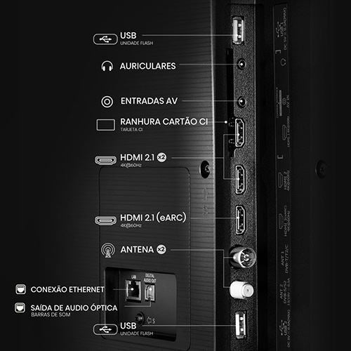 Smart TV Hisense 58" LED UHD 4K 58A6Q - 147cm - Outlet - Grade A - Image 4