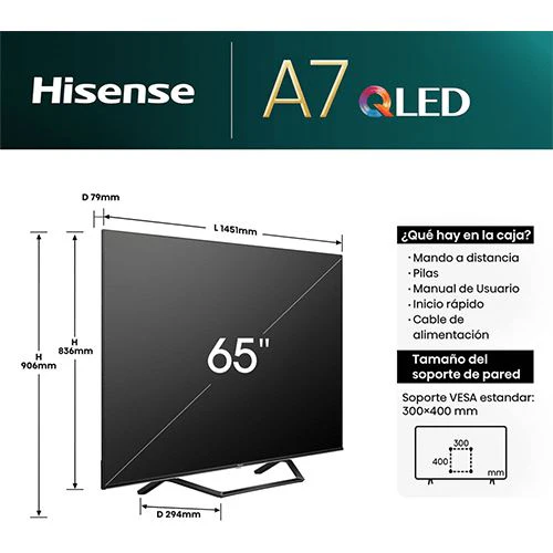 Smart TV Hisense 65" QLED 4K 65A7NQ - 165 cm - Image 13